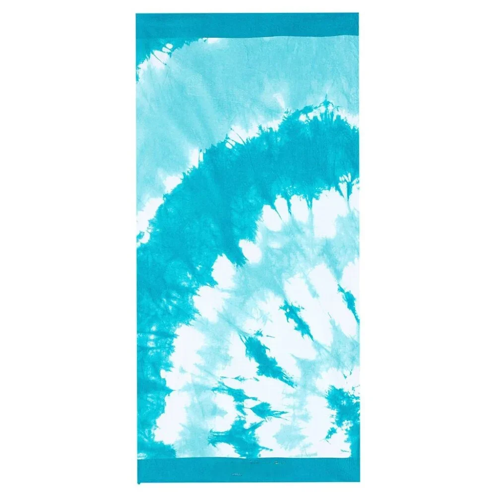 POTTERY BARN TEEN Set of 2 Tie Dye Burst Beach Towels TEAL NEW NWT PB TEEN